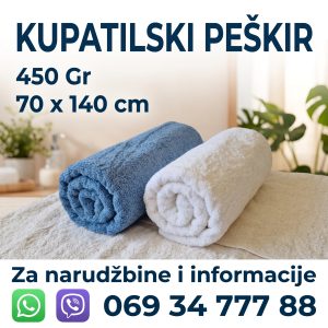 Hotelski kupatilski peškir 70x140 cm 450g | Hotelske Papuče