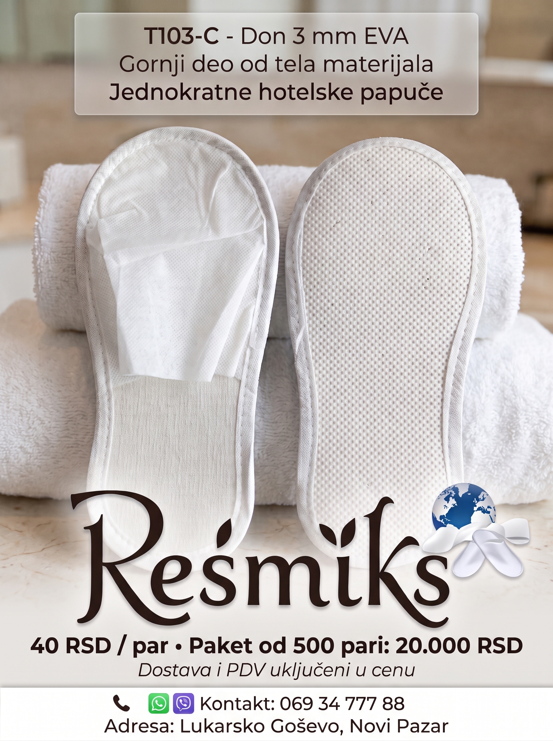 Jeftinije Hotelske Papuče T103-C